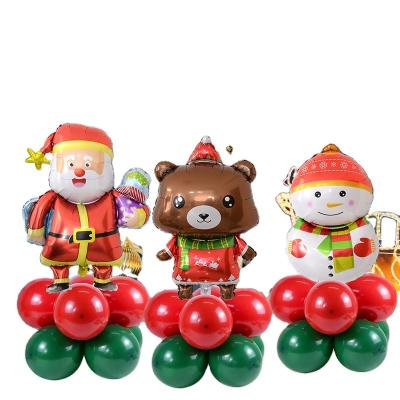 China Santa Claus Deer Snowman Inflatable Foil Balloons Christmas Globos Globos Toy Christmas Promotional Christmas Home New Year Decoration 12pcs/set for sale