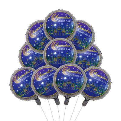 China Promotional Eid Al Adha Aid Mubarak Foil Balloon Decoration Toy 5/10pcs 18inch Eid Mubarak Decor Ballon Ramadan Mubarak for sale