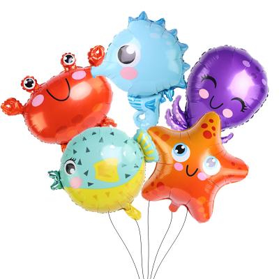 China Mini Foil Balloons Promotional Foil Balloons Toy Ocean Animal Christmas OStarfish Seahorse OStarfish Helium Balloon Boy Girl Birthday Party Decoration for sale