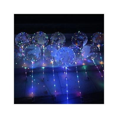 China Promotional Toy 18inch Led Lights 3 Meters For Bobo Clear TPU Balloon Bubble For Christmas New Year Wedding Decorations for sale