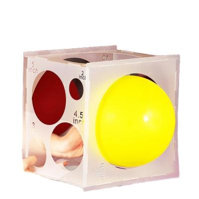 China Promotional Toy 11Holes Balloon Sizer Box Balloons Size Measuring Tool Folding Plastic Portable Tool For Birthday Wedding Party for sale