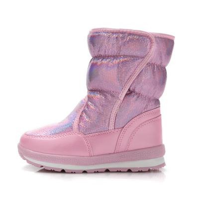 China Cheap Price Thermal Non-Slip Pink Kids Children Warm Fur Snow Boots Shoes For Winter for sale