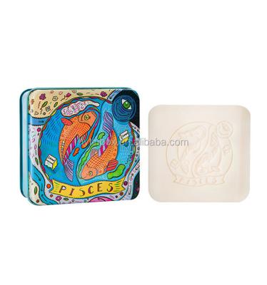 China Recycled Materials Zodiac Design Empty Square Soap Tin Boxes for sale