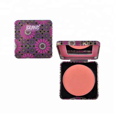 China With mirror factory direct wholesale private label square shape blush tin box with mirror and magnet for sale