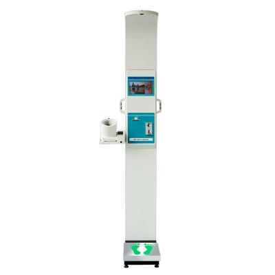 China Pharmacy metal cabinet fat coin operated machine digital weight scale bmi coin operated weight and height scale for sale