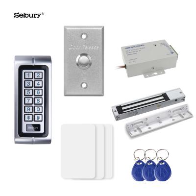 China Magnetic Metal Keypad 125khz EM Card Sebury Door Standalone Access Control System Kit Lock Access Control Systems Kits Standalone Access Controller for sale