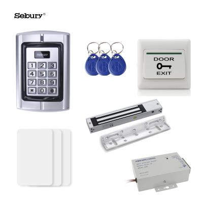 China Waterproof Apartment Access Control System Kit Sebury Metal Door Access Control Card Reader with Open Button Access Control Systems Security for sale