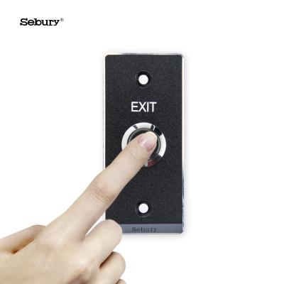 China Exit Knob Sebury Metal Aluminum Alloy Vandal Door Exit Knob Door Access Anti Push To Exit Buttons For Door Release for sale