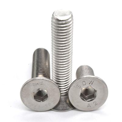 China Galvanized High Quality Steel Carbon Steel Hex Socket Flat Countersunk Bolts Hex Flange Bolts M6 DIN 7991 for sale