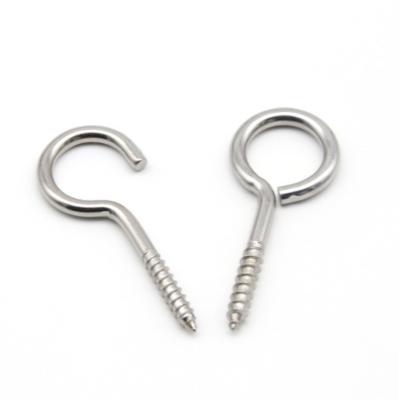 China DIN 304/201 ISO JIS GB Hook DIN 304/201 Galvanized ANSI Standard Stainless Steel Self Tapping Eye Screw Hook for sale