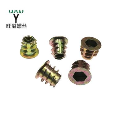 China Heavy industry wood thread alloy steel insert nuts for funiture for sale