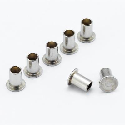 China Stainless Steel Tubing Accessories 304 Stainless Steel Hollow Rivets Hollow Rivets Half Full for sale