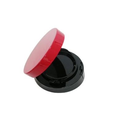 China Recycled Materials Wholesale Custom High End Powder Box Round Black Red Powder Box Cosmetic Box for sale