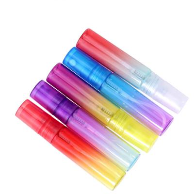 China Eco-friendly Gradient Color 5ml Spray Bottle Gradient Change Fine Try Perfume Bottles Glass Spray Bottle for sale