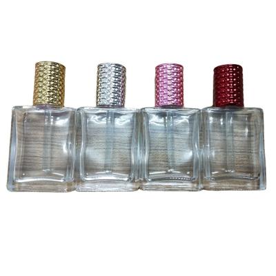 China 15ML Essential Oil Cosmetic Empty Square Dropper Glass Bottle With Alloy Metal Top for sale