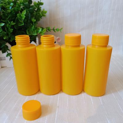 China Wholesale 100ml Personal Care Bottle Empty Yellow Gray Black Plastic Car Wash Fluid Shampoo Plastic Packaging Bottle for sale