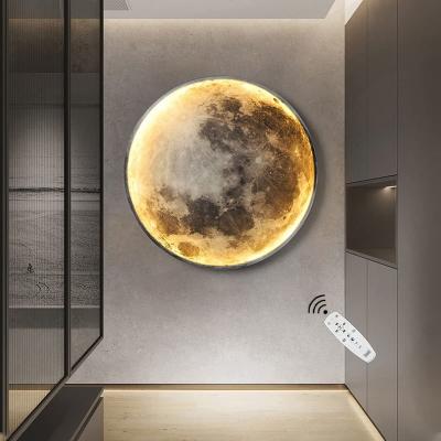 China Modern Hot Sale New Product Modern LED Indoor 3D Earth Moon Wall Lamp Fixtures Hotel Decor Bedroom Wall Light Sconce LED Indoor Light for sale