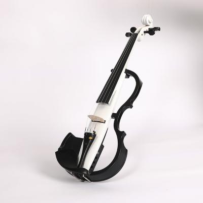 China Wholesale High Grade Solidwood White Solid Wood Electric Violin Beginners for sale