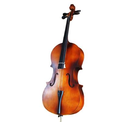 China Linden Plywood Cello Maker Matt 4/4 3/4 Antique Student Practice Cello With Cello Bag for sale