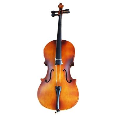 China Linden Plywood Professional Factory Brown Varnished High Quality Antique Flame Maple Solid Cello for sale