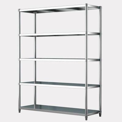 China Wholesale Price Durable And Corrosion Resistant White Kitchen Shelf Stainless Steel With Top Shelf for sale