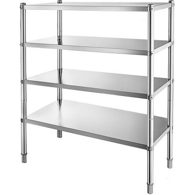 China Durable And Corrosion Resistant Hotel Stainless Steel Commercial Kitchen Storage Rack Shelf With Dish Shelves for sale