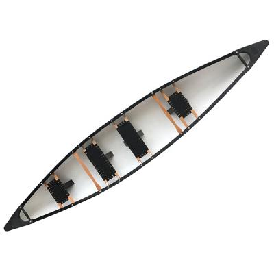 China High Quality Canadian Plastic LLDPE/HDPE Outrigger Canoe Canoe 4.86m With 4 Wooden Seats for sale