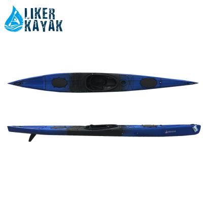 China LLDPE sit in single plastic rotomold expedition sea kajak ocean touring kayak for sale