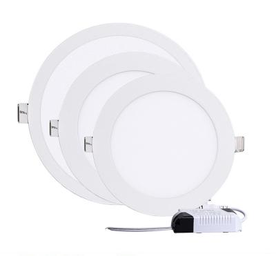 China Moden Moden Guangdong LED Panel Light 3W 4W 6W 9W 12W 15W 25W Driver Included AC85-265V Recessed Ceiling Panel Lamps For Indoor Lighting for sale