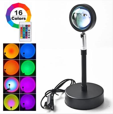 China NEW Gold Tripod Lamps Sun Tripod Projection Sunset Lamp Rainbow RGB Gold Remote Control Sun Atmosphere Lamp Tripod Sun Atmosphere Led Light For Bedroom Home Decor shop background wall sunset lamp house for sale