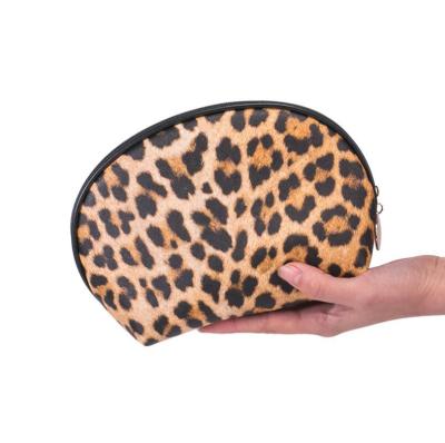 China Copy Tote Toiletry Makeup Cosmetic Bag by Lymech Shell Designer Zippered Custom Leopard of feature for sale