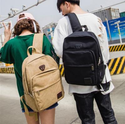 China With USB Modern Popular Universal Teenager Canvas Backpack Universal Daily Bag for sale