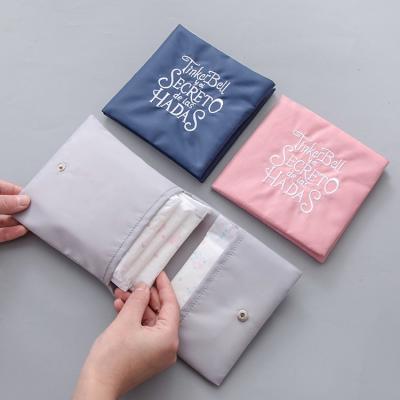 China ISO 9001 BSCI Factory Breathable Source Cheap Polyester Small Storage Pouch For Sanitary Pads Bag for sale