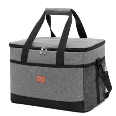 China Waterproof Cool Gray 600D Polyester Cooler Bag With Waterproof PEVA Lining for sale