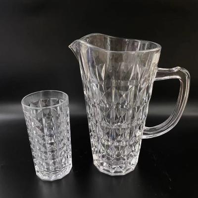 China 2021 Sustainable New Glass Gift Set Contains One Kettle And Six Mugs For Wedding Holidays And Home Use for sale