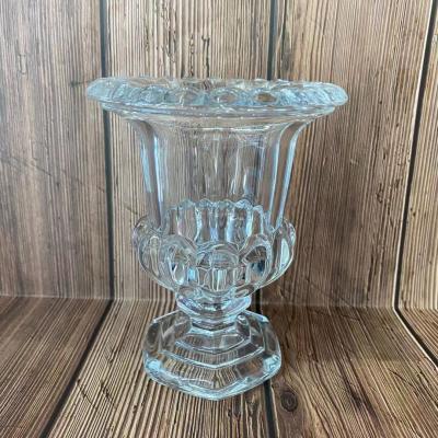 China Contemporary clear glass small tabletop vase for home decoration for sale