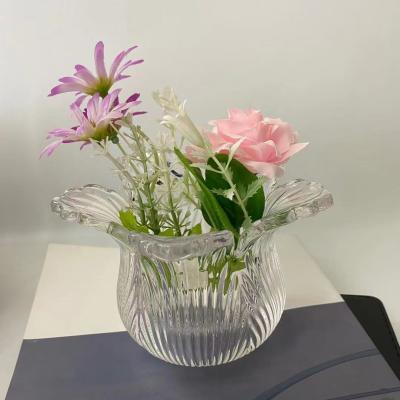 China Wholesale Minimalist Multi Color Vase Glass Artificial Flower Vase for Hotel and Home Use for sale