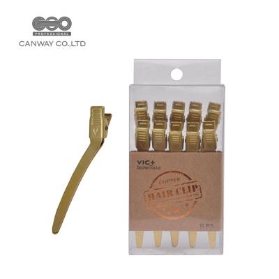 China Hair Salon Copper Clips For Hair Styling Sectioning Hairpins Modeling Setting Clips Hair Stylist Hairdressing Cutting Clips for sale