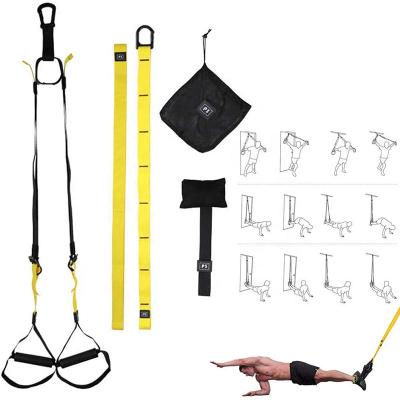 China Durable All In One Suspension Trainer For Every Fitness Level Exercise Anywhere Gym Equipment Portable Exercise Hanging Straps for sale