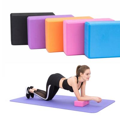 China Custom Made Logo Yoga Blocks Durable EVA Foam Soft Non-Slip Surface for Yoga, Pilates, Meditation Cork Yoga Block for sale