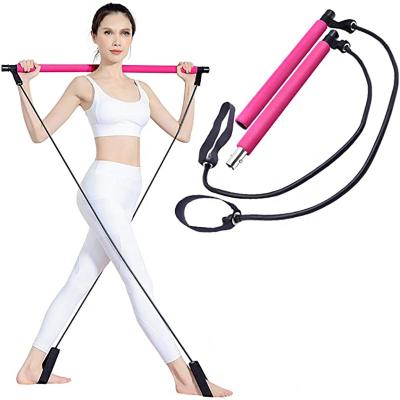 China Durable Yoga Pilates Bar Kit for Portable Home Gym Workout Strength Weights All-in-One Equipment for Body Fitness Yoga Pilates Squat Bar for sale