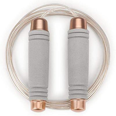 China High Quality Durable Jump Rope For Workout And Fitness Foam Comfortable Grip Jump Ropes With Wire Rope Perfect Adjustable for sale