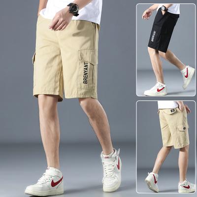 China QUICK DRY Summer Men's Spring And Waist Cargo Cotton Beach Pants 96 Elastic Shorts Mens Casual Pants Cropped Breeches for sale