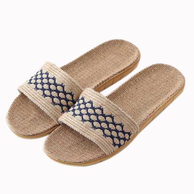 China Fashion Trend Wear-resistant And Breathable Unisex Canvas Household Lightweight Indoor Flat Slippers for sale