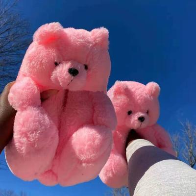 China Amazon Plush Toy Teddy Plush Bear Slipper House Slippers Lightweight Hot Selling Custom Stuffed Slippers Bedroom Slippers for Women and Kids for sale