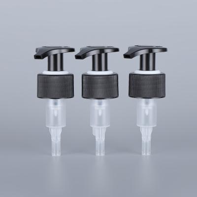 China Non Spill Black Color 28/410 Cosmetic Switch Left Right Plastic Lotion Pump For Bottle for sale