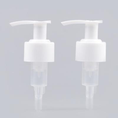 China Non Spill Plastic Cosmetics Bottle Left Right Package Lock Lotion Pump 28/410 for sale