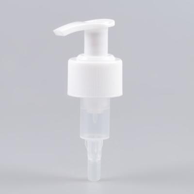 China Non Spill White Plastic PP Ribbed 28/410 Lotion Pump Dispenser For Bottle for sale