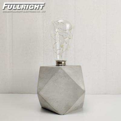 China Modern Cordless Led Table Lamps Cement Lamp Base Battery Operated Table Lamp for sale