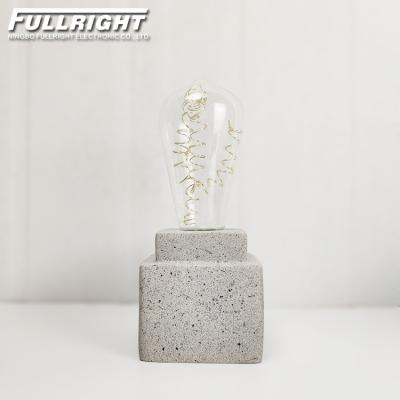 China Modern Led Mood Light Cement Lamp Base Battery Operated Table Lamp for sale